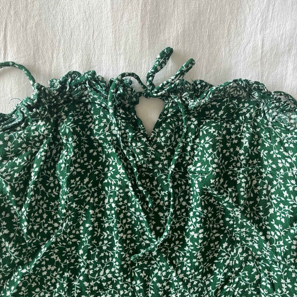 Anthropologie First Monday Green Floral Jumpsuit - Picture 5 of 14